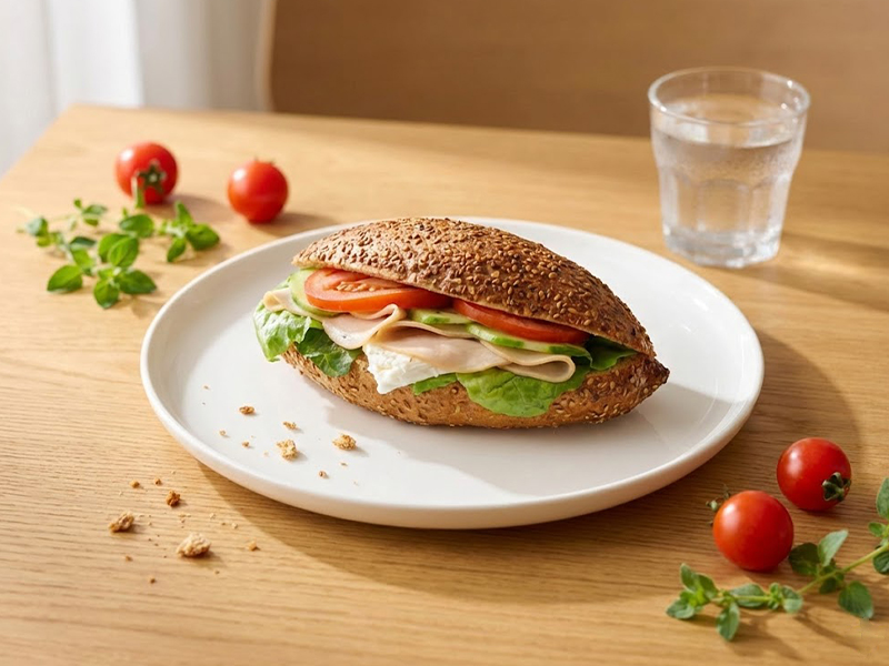 Geräucherter Truthahn Sandwich